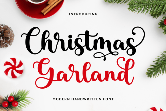 Christmas Garland Font for Festive Branding