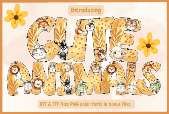 Cute Animals Font for Branding