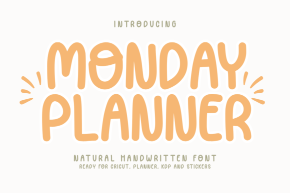 Monday Planner Font for Creative Campaigns