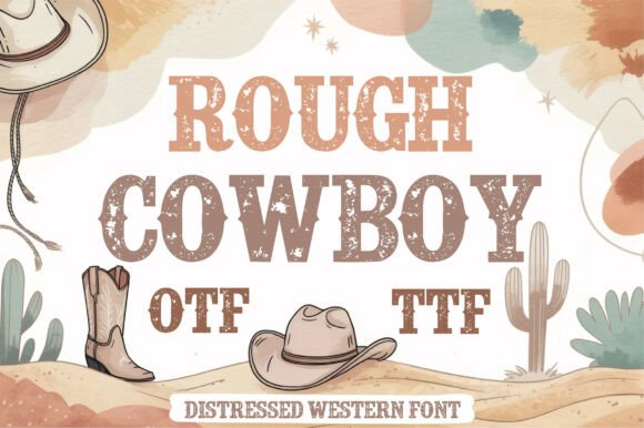 Rough Cowboy Font for Creative Projects