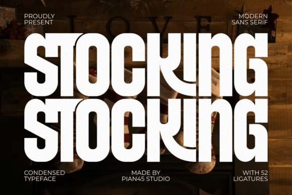 Stocking Font for Holiday Design