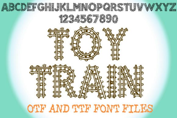 Toy Train Font for Creative Makers