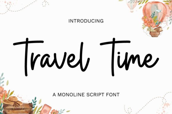Travel Time Font for Web Design