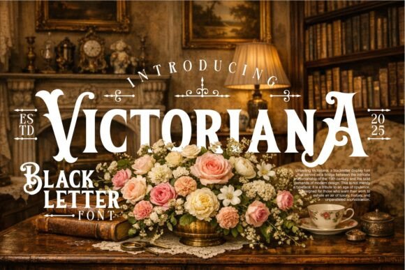 Victoriana Font: Elegant Blackletter for Creative Campaigns